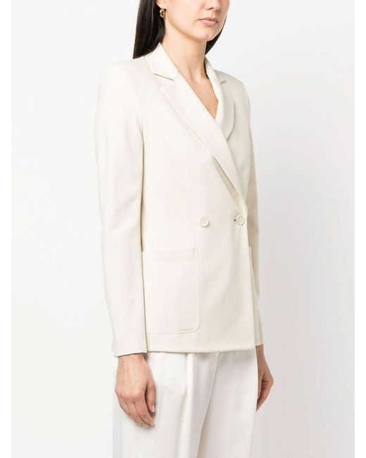 Harris Wharf London Natural Double-Breasted Jacket