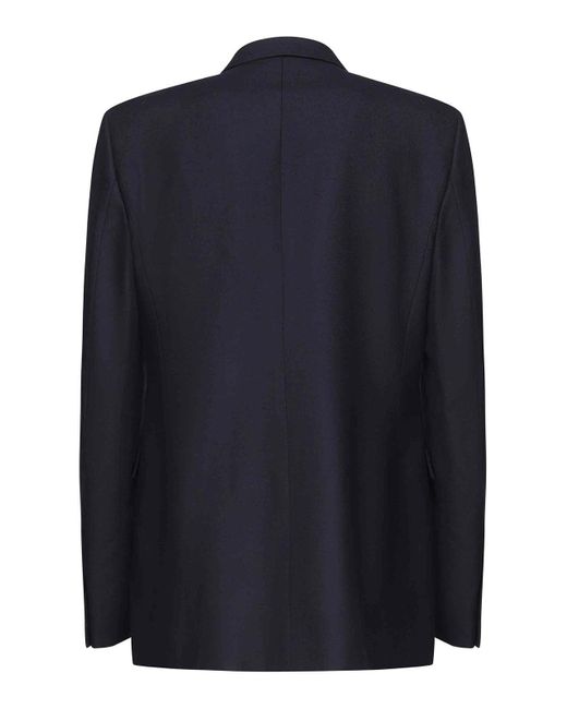 Loewe Blue Double-Breasted Jacket for men
