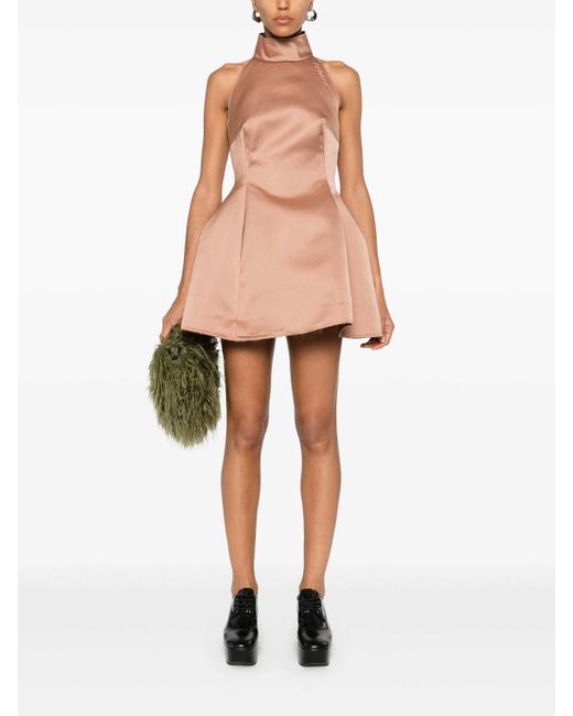 Marni Pink Duchess Satin Mini Dress