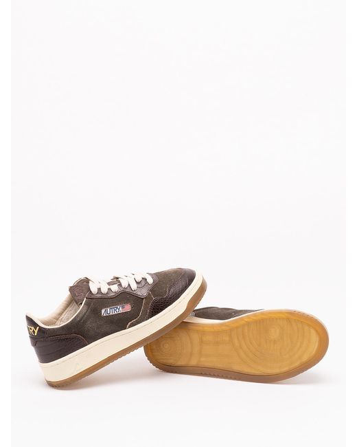 Autry Brown 'Medalist' Low Sneakers