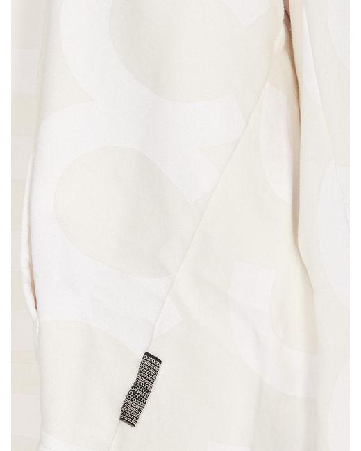 Marc Jacobs White Maxi Logo Printed Sweatshirt