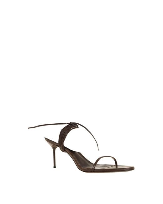 Paris Texas White Lidia Lace Up Sandal 70