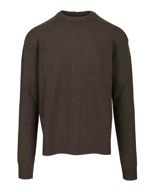 Rick Owens Gray Cashmere Crew Neck Sweater for men