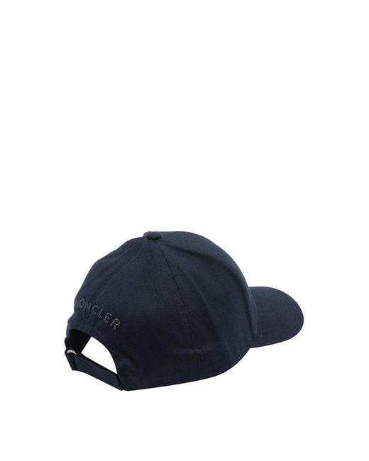 Moncler Blue Logo Baseball Cap for men