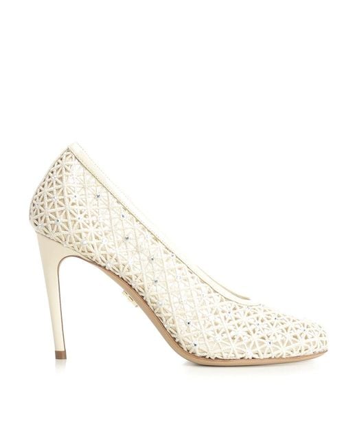 Ferragamo Natural Macram Pumps