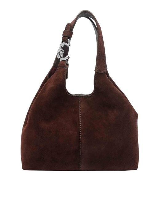 Coccinelle Brown C-Easy Suede Shoulder Bag Small