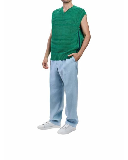 Paul Smith Green Knitted Cotton Vest for men