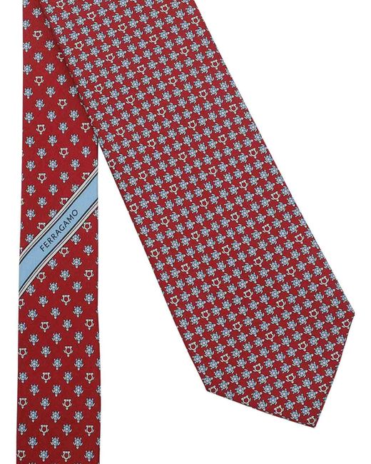 Ferragamo Purple Silk Turtle Print Tie for men