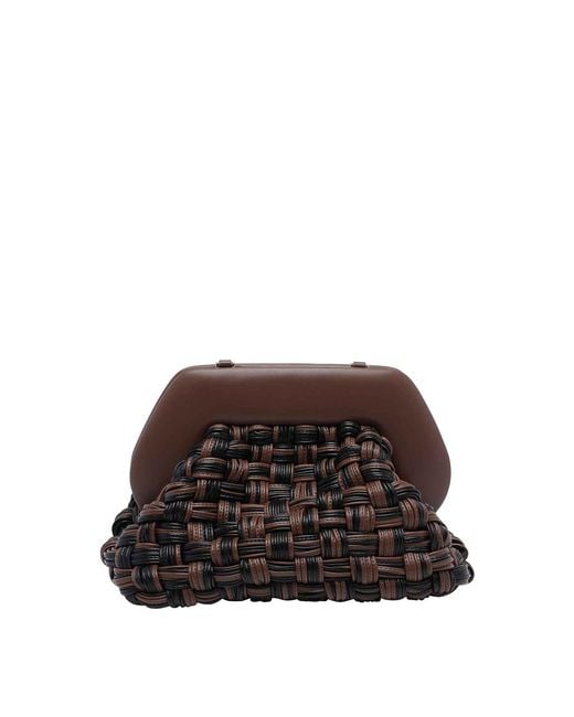 THEMOIRÈ Brown Tia Microweaved Handbag