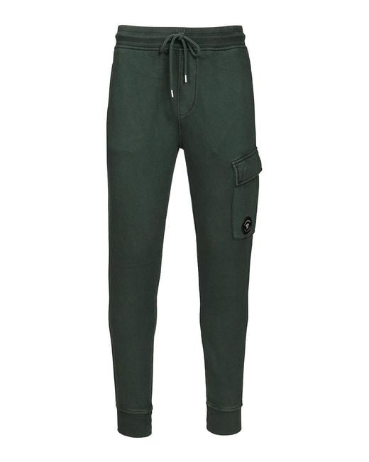 C P Company Green Cargo Sweatpants for men