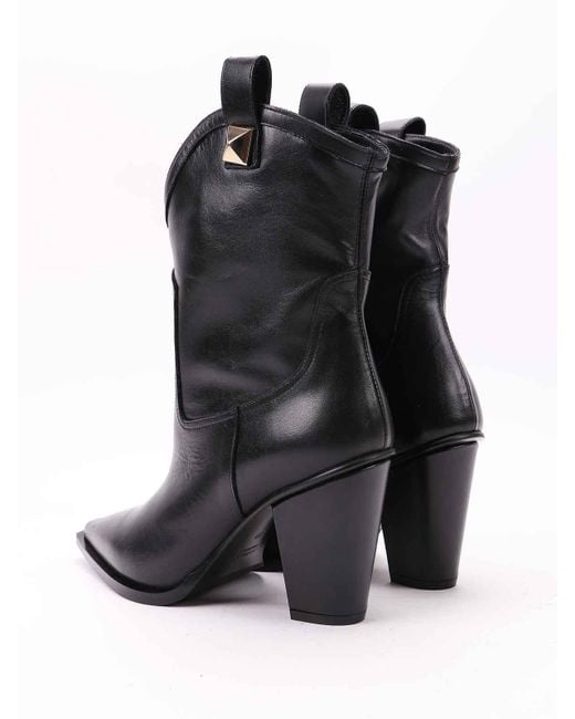 Albano Black Leather Boots