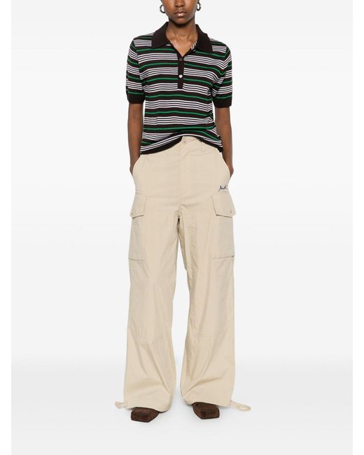 P.A.R.O.S.H. Natural Nylon And Cotton Trousers
