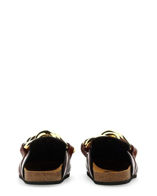 J.W. Anderson Brown J.W. Anderson Chain-Link Leather Mules