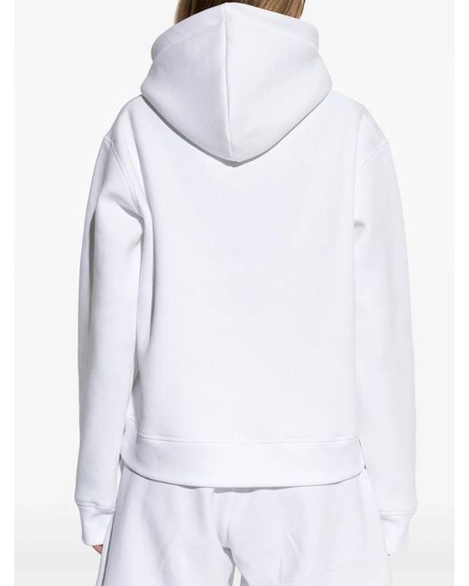 DSquared² White D2 Icon Hoodie