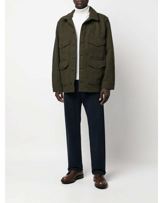 Filson Green Wool Shirt Jacket for men