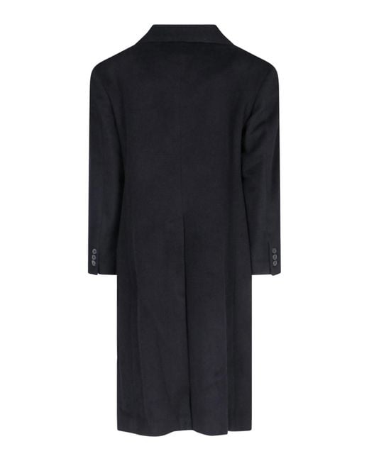 Our Legacy Black Double-Breasted Wool Overcoat for men