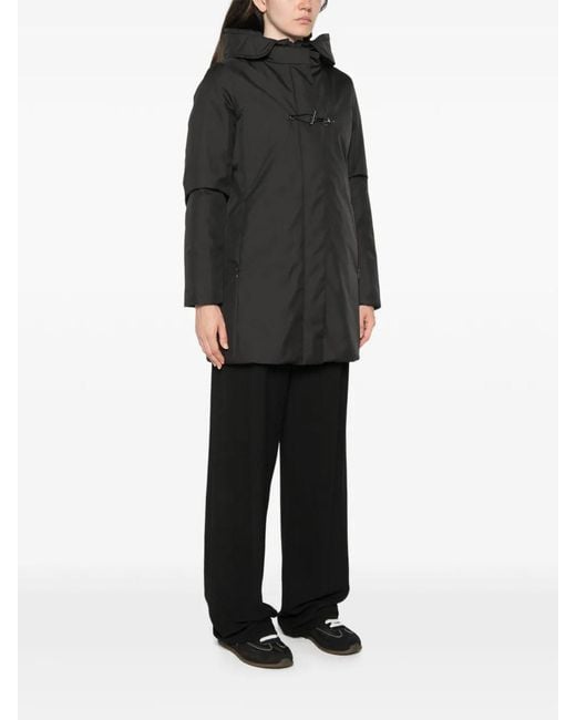 Fay Black Toggle Coat Tecnico+Db Front Stac Nero