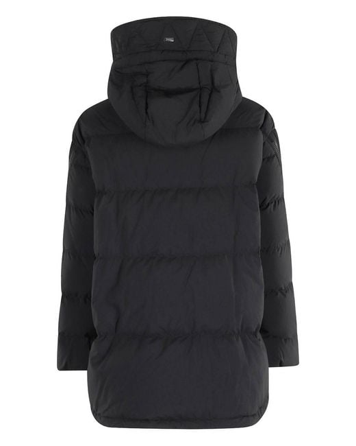 Herno Black Shape Hooded Down Jacket