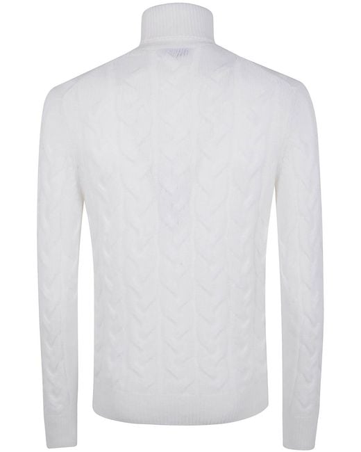 Gran Sasso White Turtle Neck Sweater for men