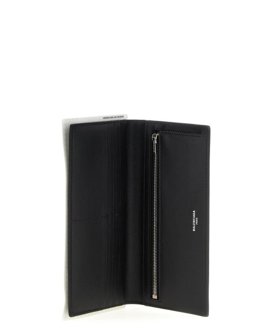 Balenciaga Black Passport Lungo 1 Biglietto Wallet for men
