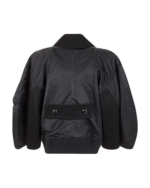 Sacai Black Wool Twill Casual Jacket