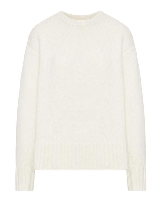 Guest In Residence White Maglione Cozy Crew