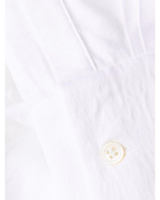 Jacquemus White Bahia Knotted Shirt Minidress