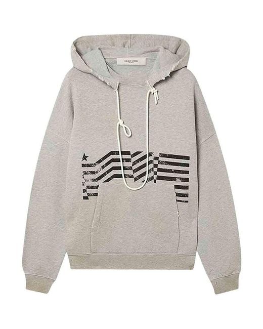 Golden Goose Deluxe Brand Gray Cotton Sweatshirt for men