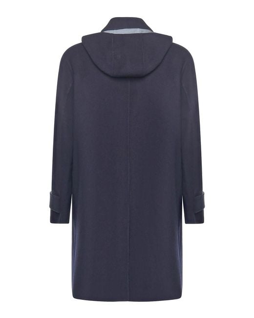 Eleventy Blue Wool Coat for men