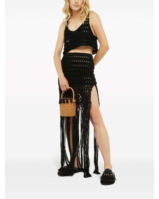 Alanui Natural Paisley Rafia Basket Bag