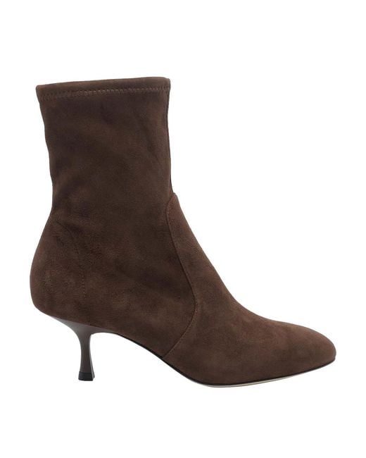 Stuart Weitzman Brown Dark Madison Pump Booties