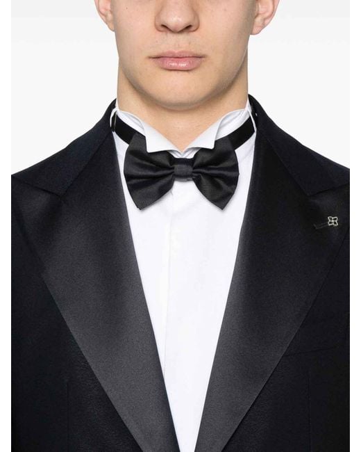 Tagliatore Black Virgin Wool Single-Breasted Suit for men