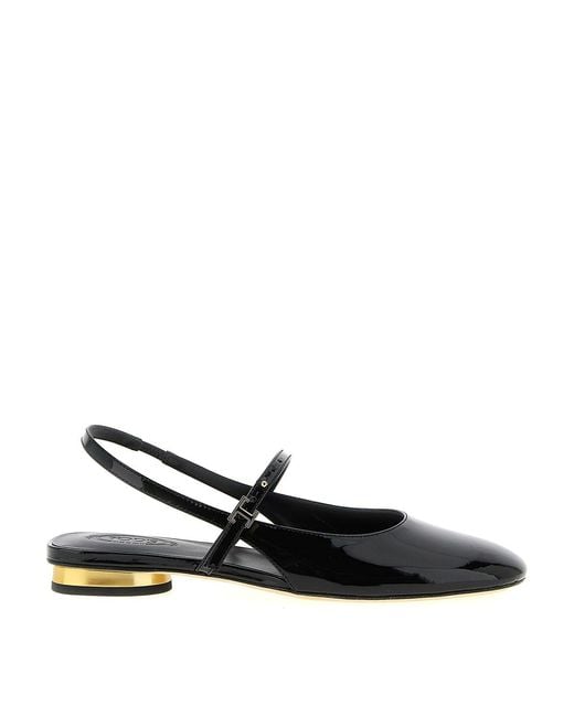 Tod's Black Patent Ballet Flats