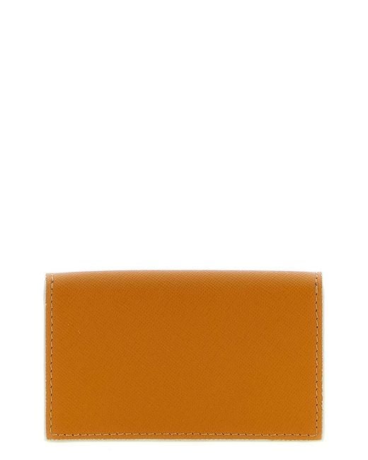 Marni Yellow Logo Business Card Holder