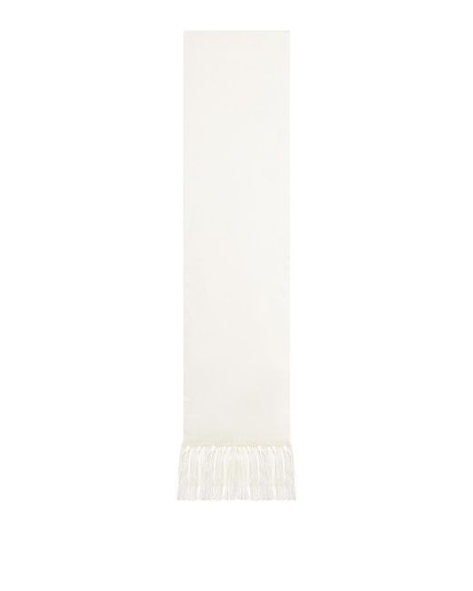 Tom Ford White Silk Gambardina Scarf for men