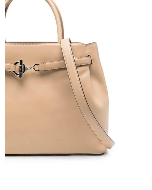 Ralph Lauren Natural Blke Large Satchel Bag
