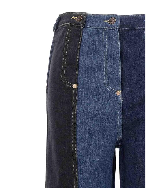 Moschino Jeans Blue Patchwork Jeans