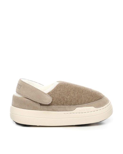 Moon Boot Natural Mb Park Clog Felt