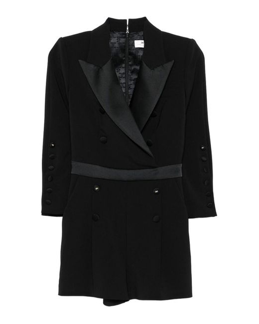 Elisabetta Franchi Black Short Jumpsuit