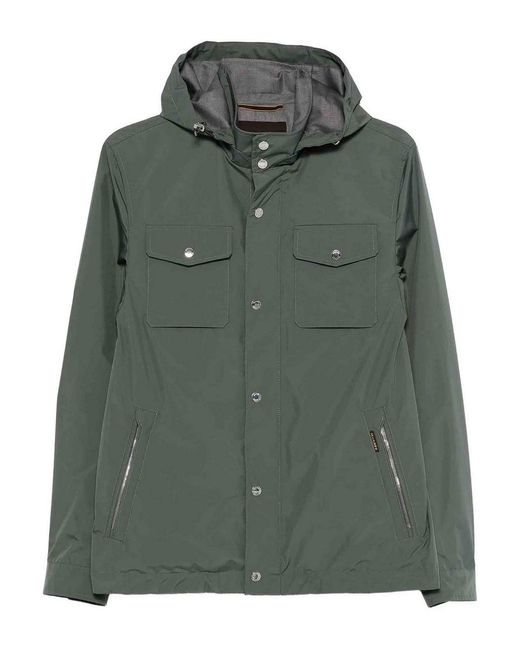 Moorer Green Padded Coat for men