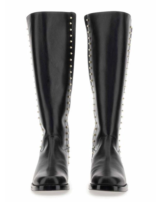 Stuart Weitzman Black Boots Pearl Riding
