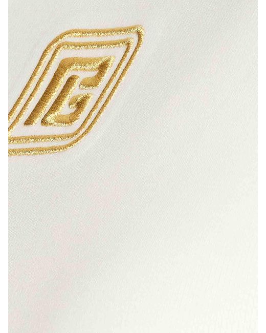 Balmain White Embroidered Pb Tank Top