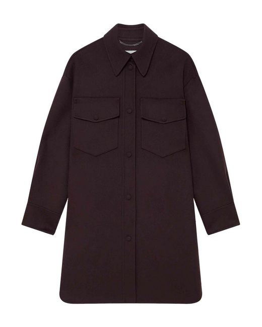 Stella McCartney Purple Press-Stud Fastening Overshirt