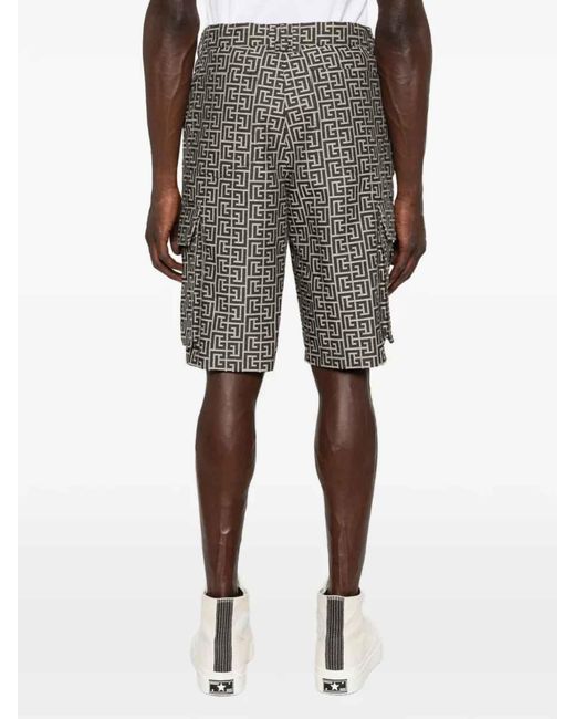 Balmain Gray Shorts for men