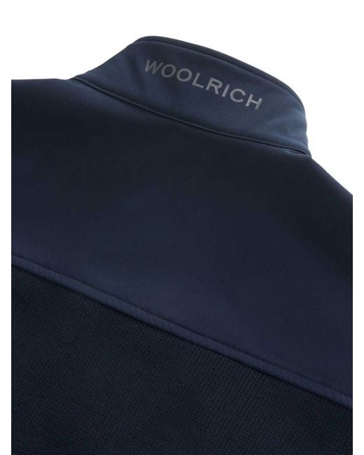 Woolrich Blue Soft Shell Hybrid Jacket for men