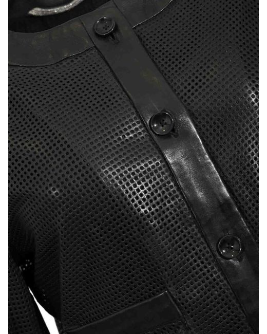 Leather Authority Black Whitney Perfo Jacket