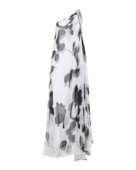 Max Mara White Fuggito Long Dress