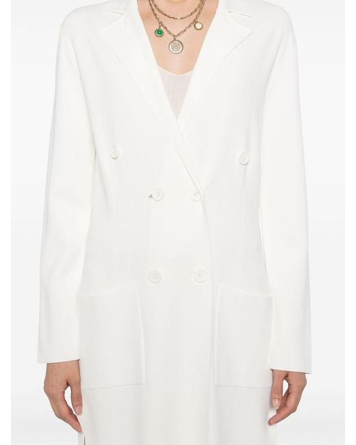 P.A.R.O.S.H. White Double-Breasted Coat