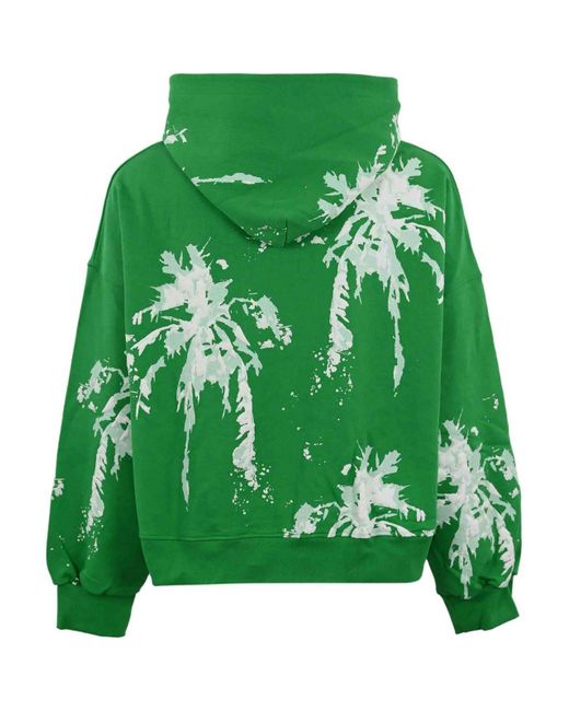 Barrow Green Sweatshirt With Palm Tree Print for men