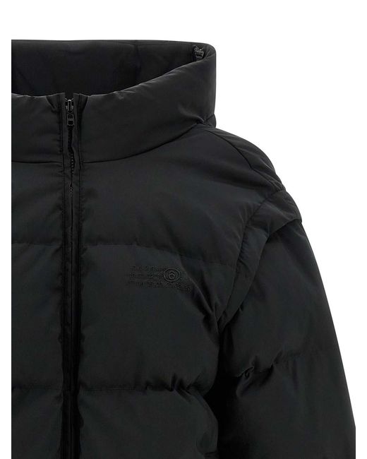 MM6 by Maison Margiela Black Embroidery Down Jacket